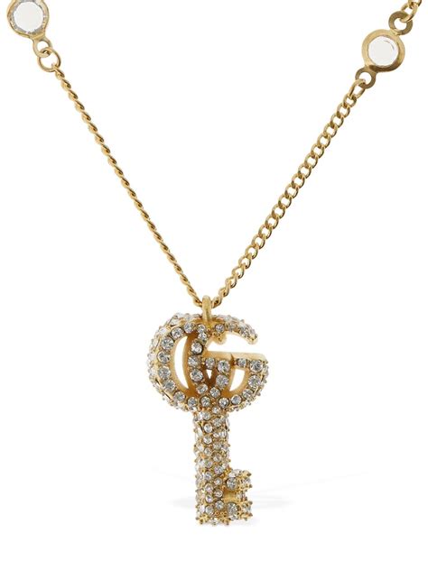 gucci toggle heart necklace|gucci double g key necklace.